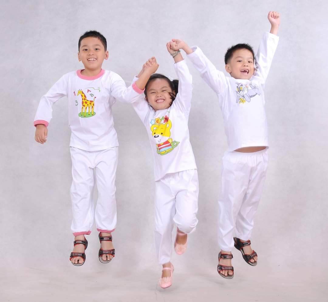 (31-34kg) ĐỒ BỘ TAY DÀI TRẮNG100% COTTON