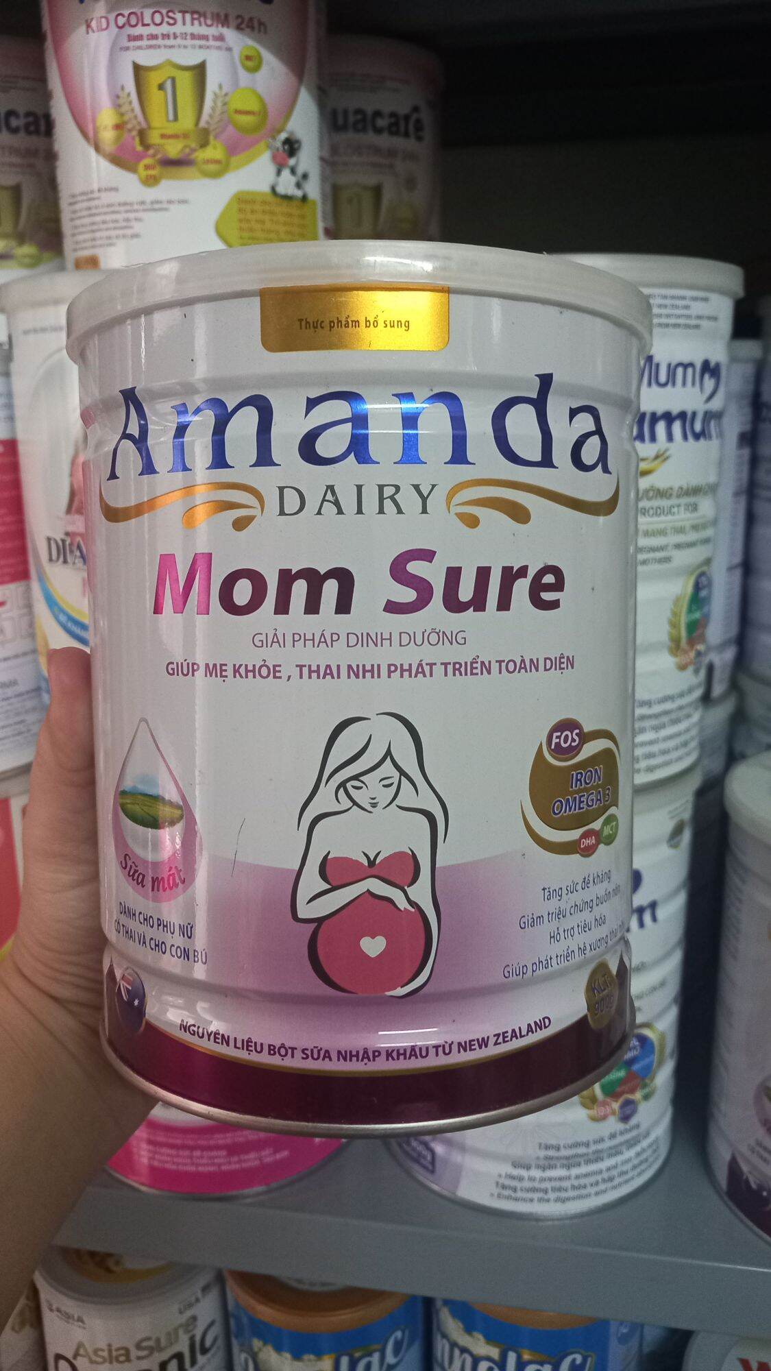 Thanh lý sữa bầu amanda mom sure 900g, hết date 2023