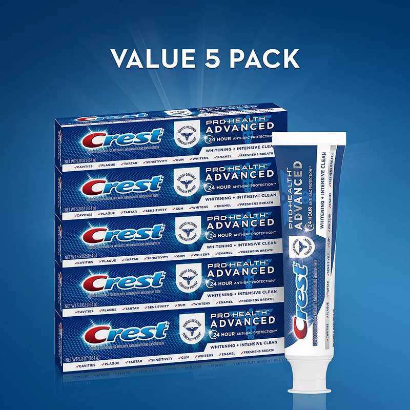 (Date T12/25) Kem đánh răng Crest Pro Health Advanced 164g của Mỹ