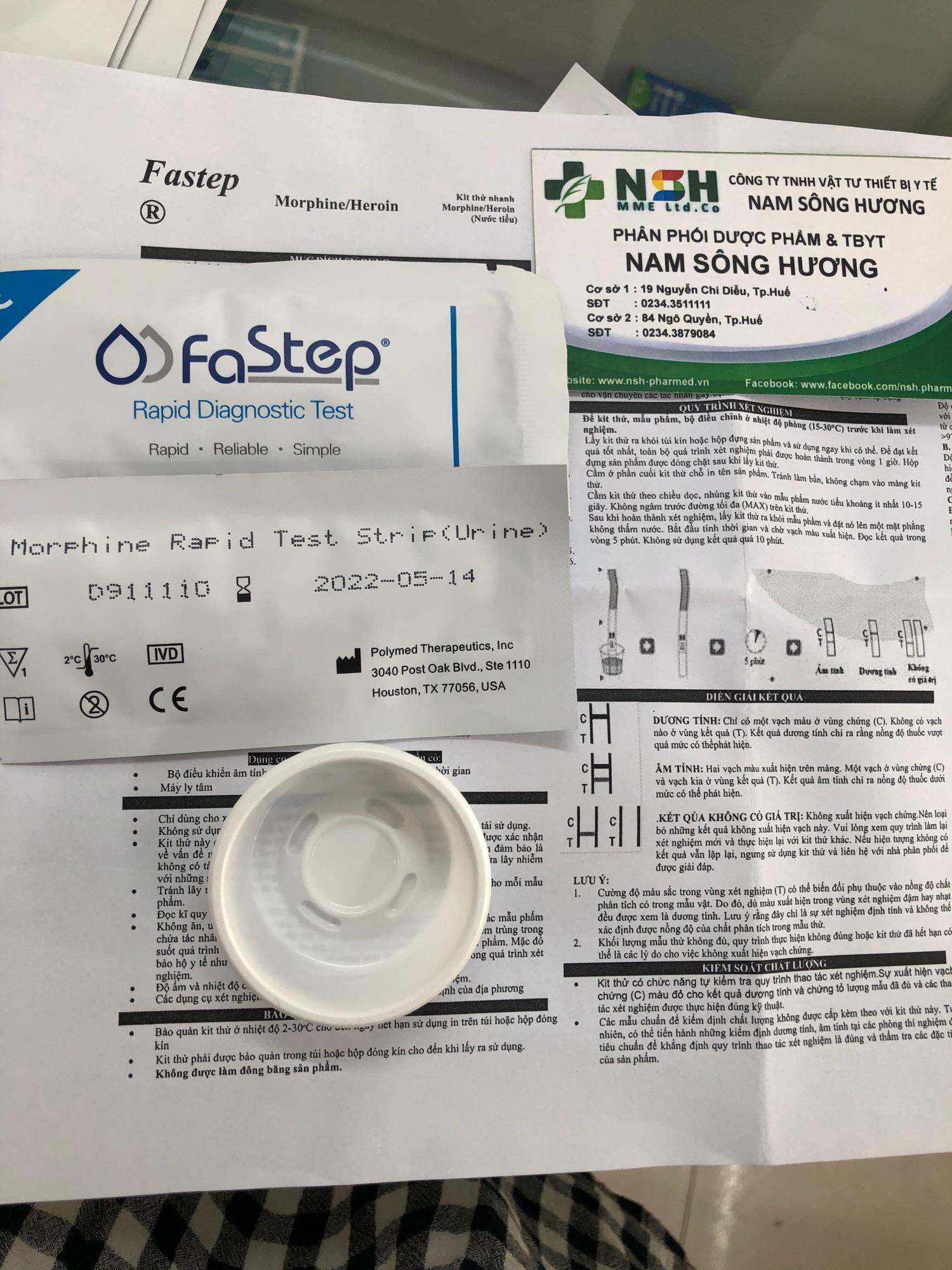 Test Que thử nhanh Morphin heroinn Strip – Polymed (Fastep) – USA Test Que thử nhanh ma tuý 1 chân Morphin heroinn Fastep của mỹ test que thử nhanh tại nhà chất gây nghiện 1 chân Morphin heroinn. fastep