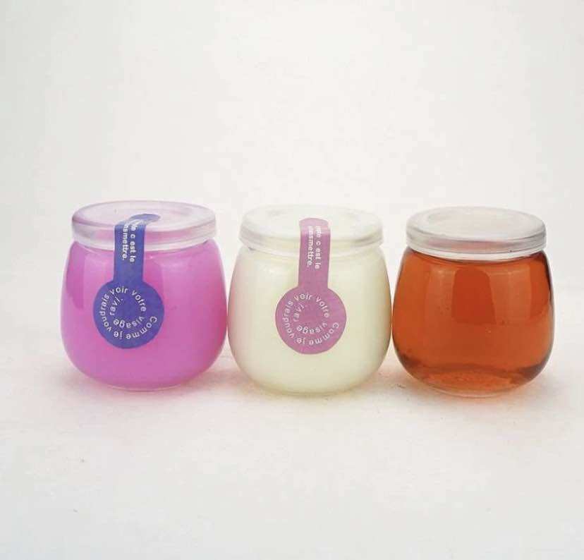 Hũ sữa chua tròn thuỷ tinh 100ml nắp nhựa