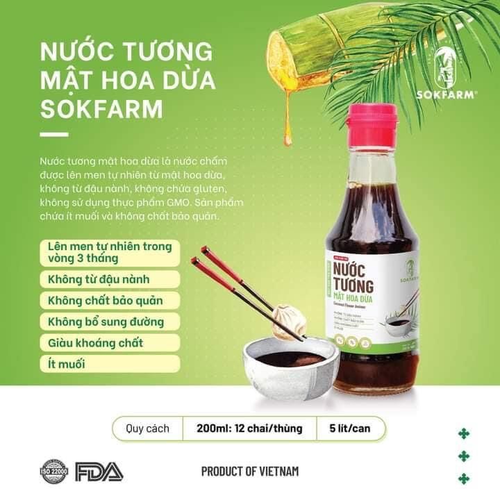 Nước tương mật hoa dừa sokfarm 200ml