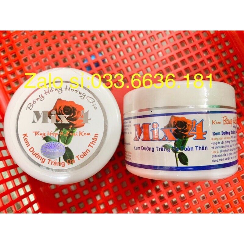 Kem mix 4 trắng da toàn thân