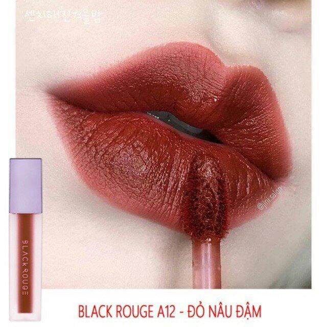 Son Kem Black Rouge A12 - Màu đỏ nâu trầm siêu hot cho các bạn nữ