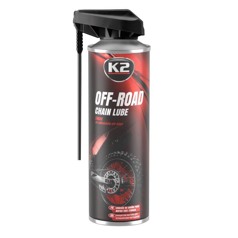 Chai xịt bảo dưỡng sên - bôi trơn - chống kêu rít thương hiệu K2 - K2 Chain Lube _ K2 Offroad - 250mL
