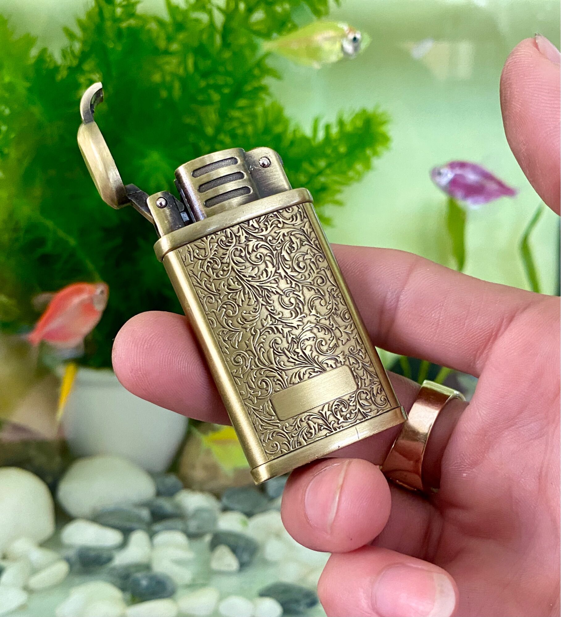 [HCM]Bật Lửa Khò Hoa Văn Vintage