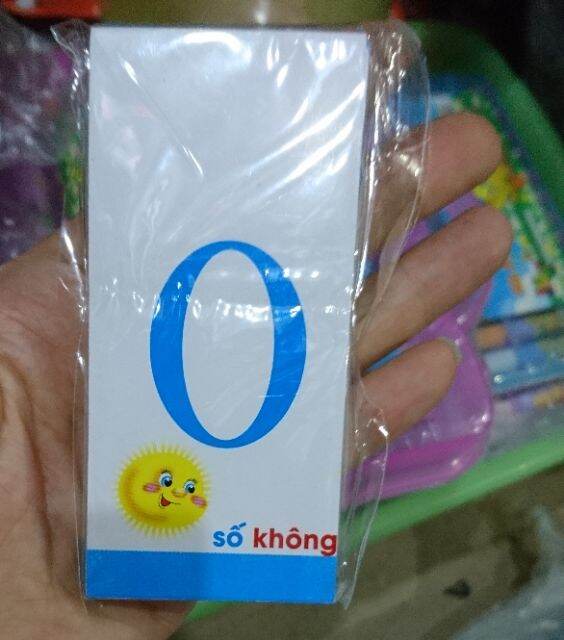 Bộ flash card 44 thẻ học chữ và số