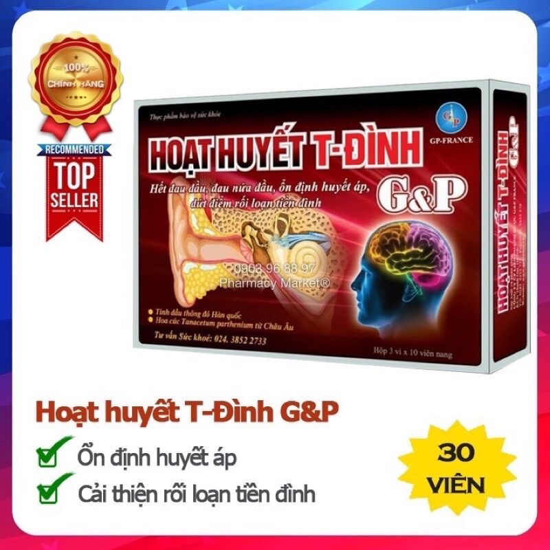 Hoạt huyêt tiền đình gp| ổn định huyết áp| cải thiệ rối loạn tiền đình | chợ sỉ dược miền nam
