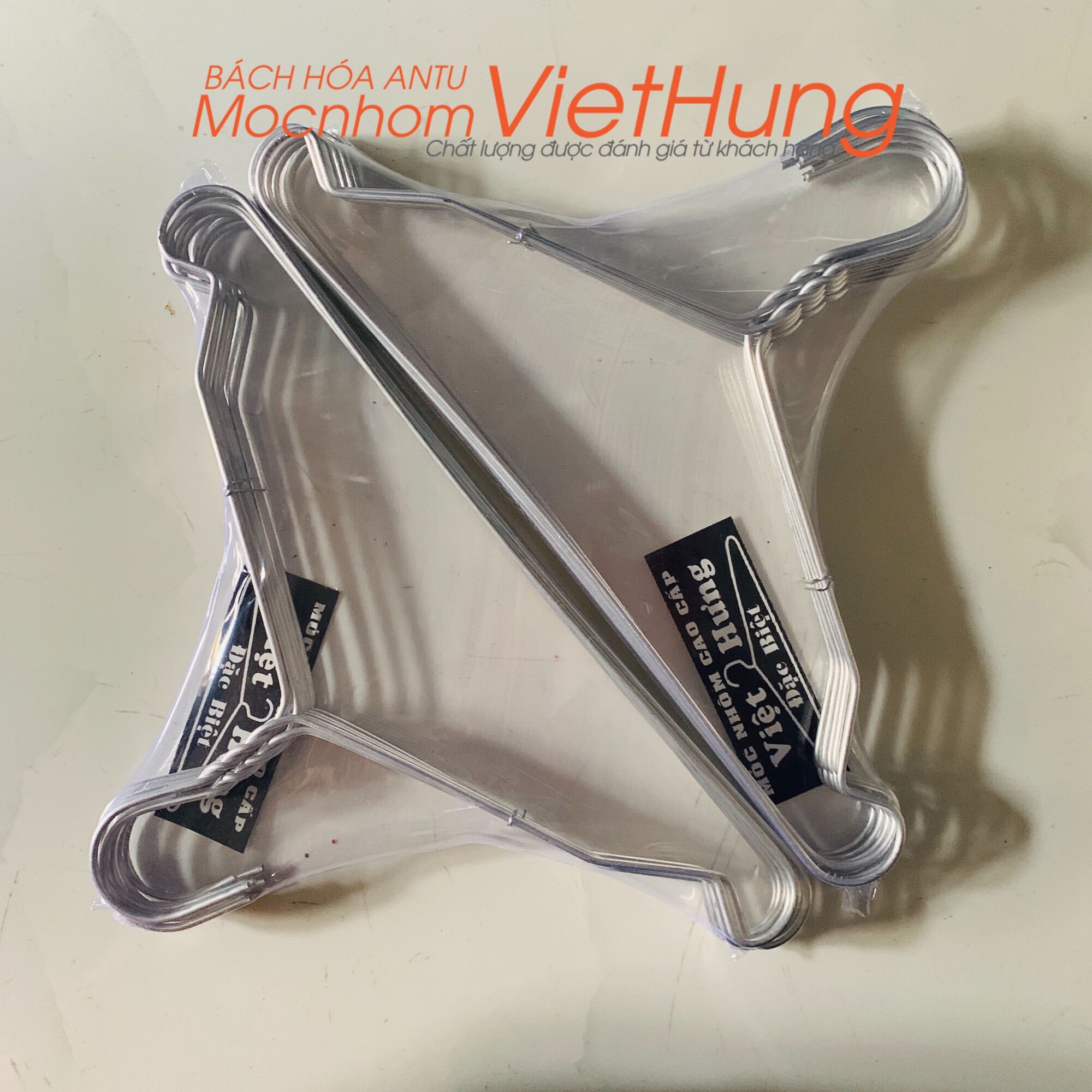 Combo 50 Móc quần áo em bé Loại Đặc Biệt-A Đen Móc nhôm treo quần áo em bé dày dài 29cm - VIỆT HƯNG