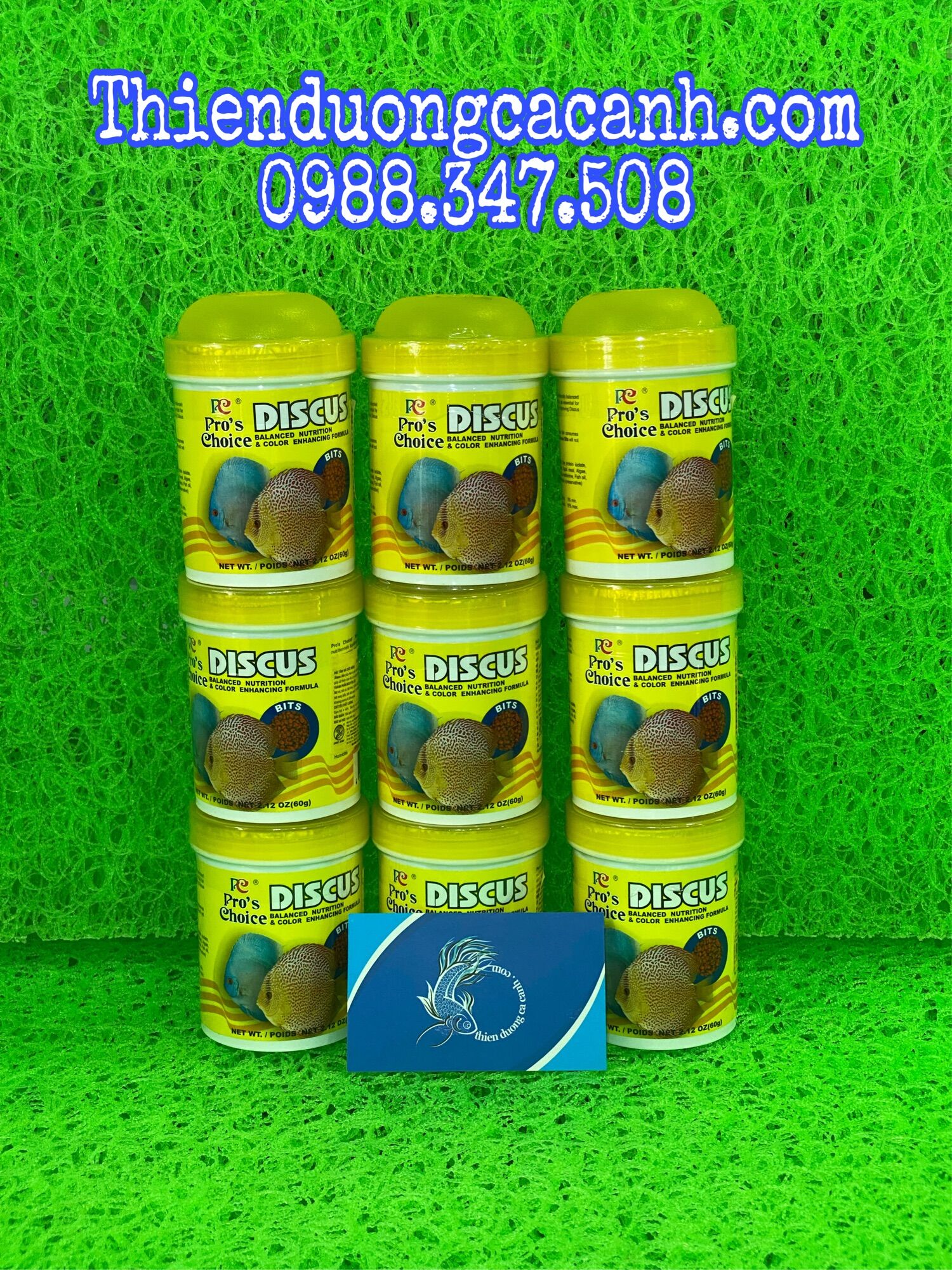 Thức ăn cho cá dĩa discus dạng hạt - hủ 60gram