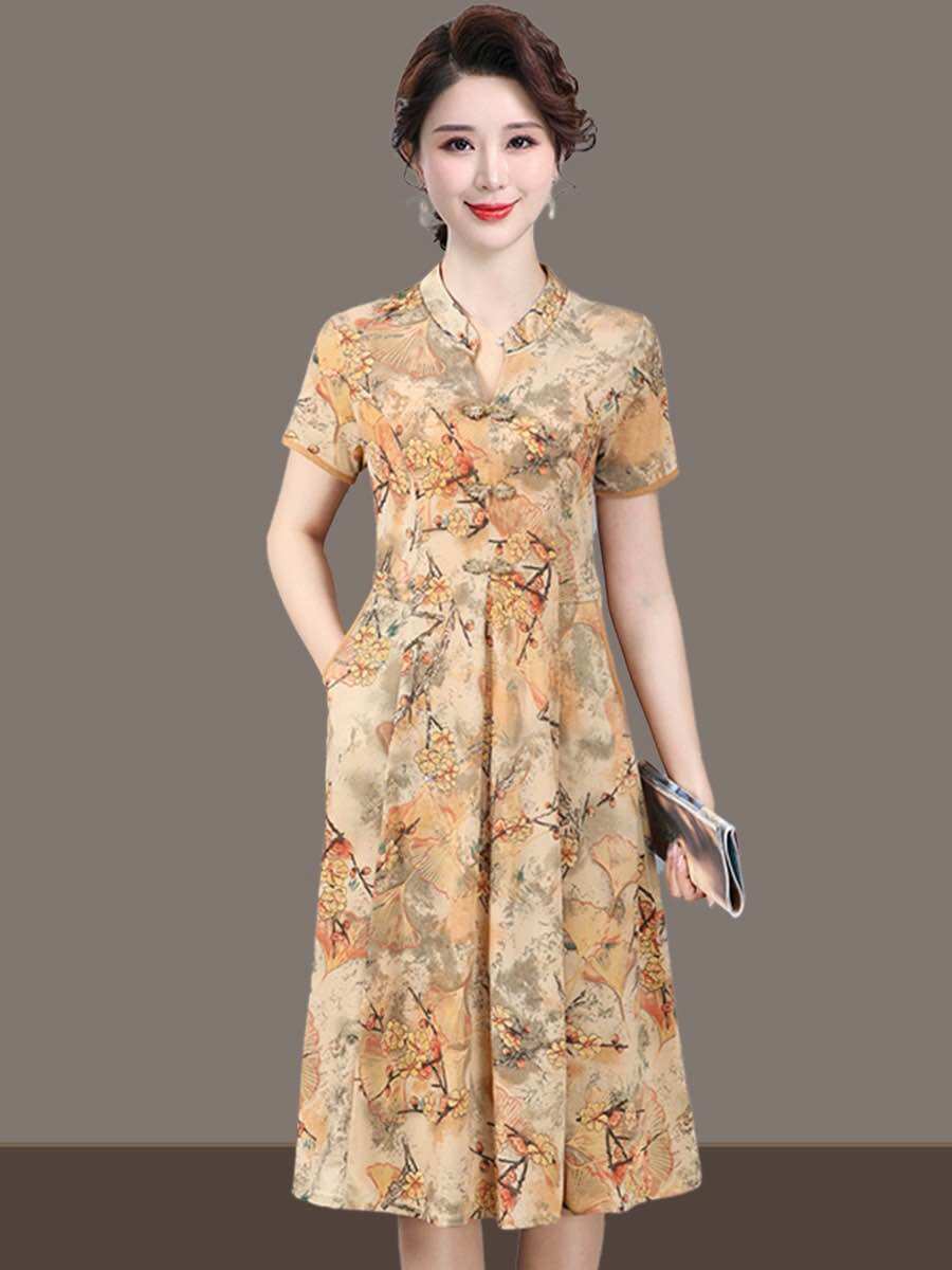 Đầm THUN trung niên mua he