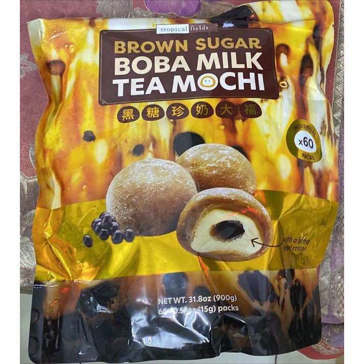 Bánh mochi trân châu Brown Sugar Boba Milk Tea Mochi 900g Của Mỹ