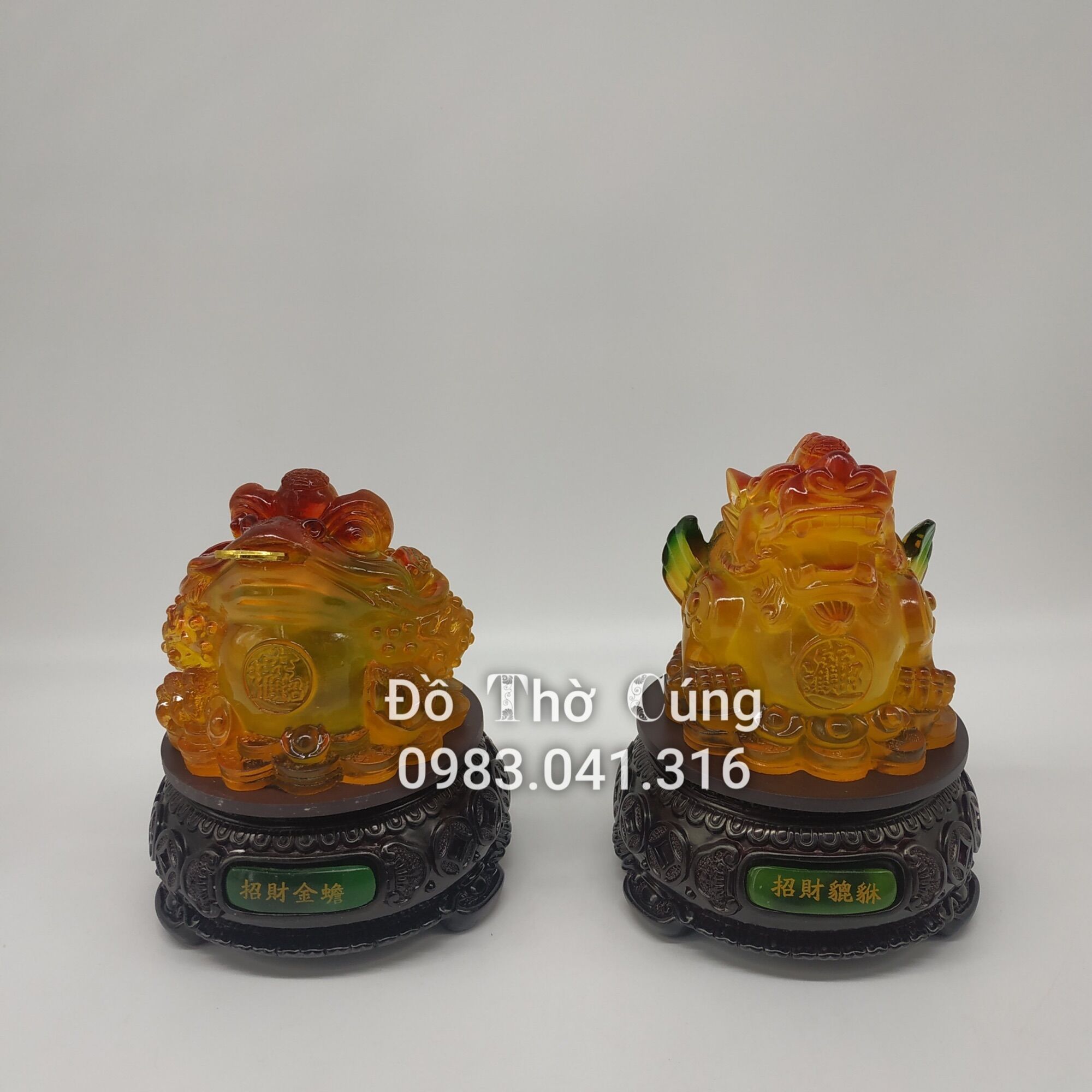 Cóc tỳ hưu đế gỗ, Thiềm thừ phong thủy ( 1 cặp )