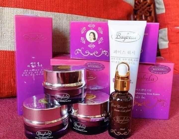 Bộ 5 sp baybela tặng 1 chai ủ trắng body