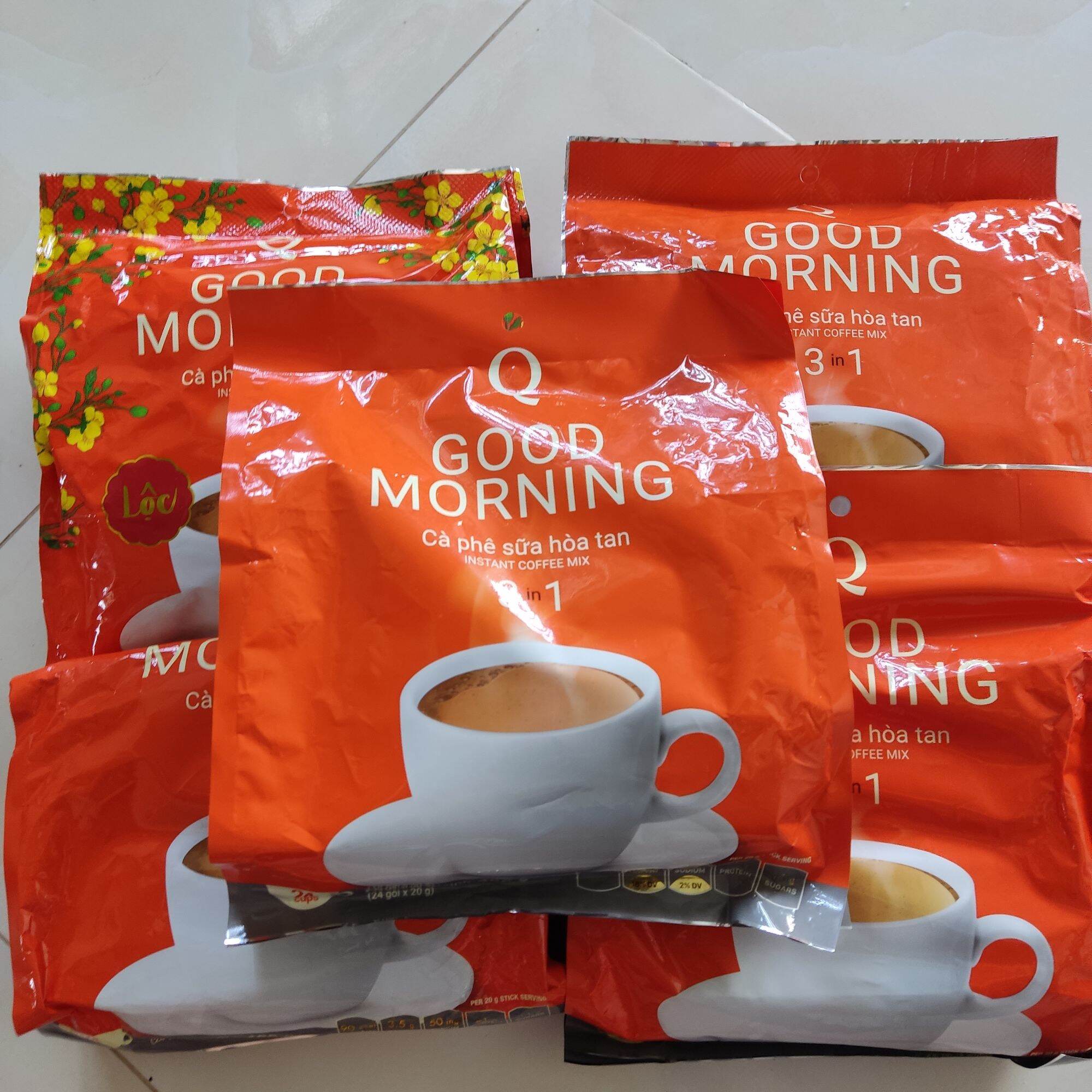 combo 5 Bịch Cà Phê Trần Quang Good Morning 480g ( 24 x 20g)