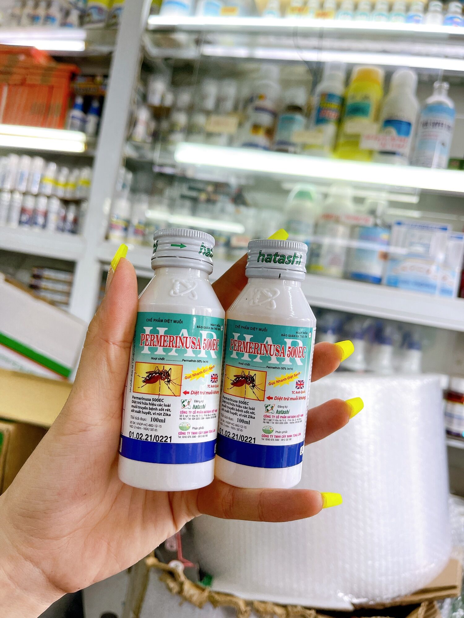 Thuốc xịt muỗi Hap pểmthrin 500ec 100ml