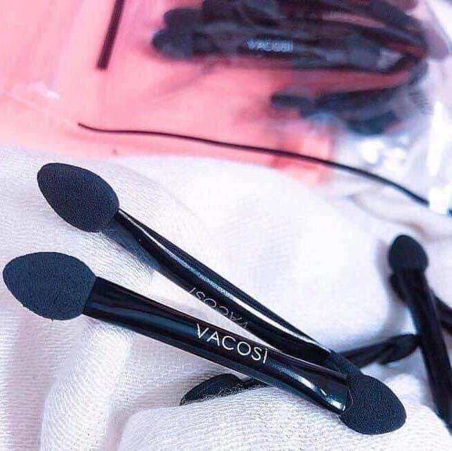 Cọ mắt Vacosi Mousse CM13 2 đầu cán đen ( bịt 10 cọ )