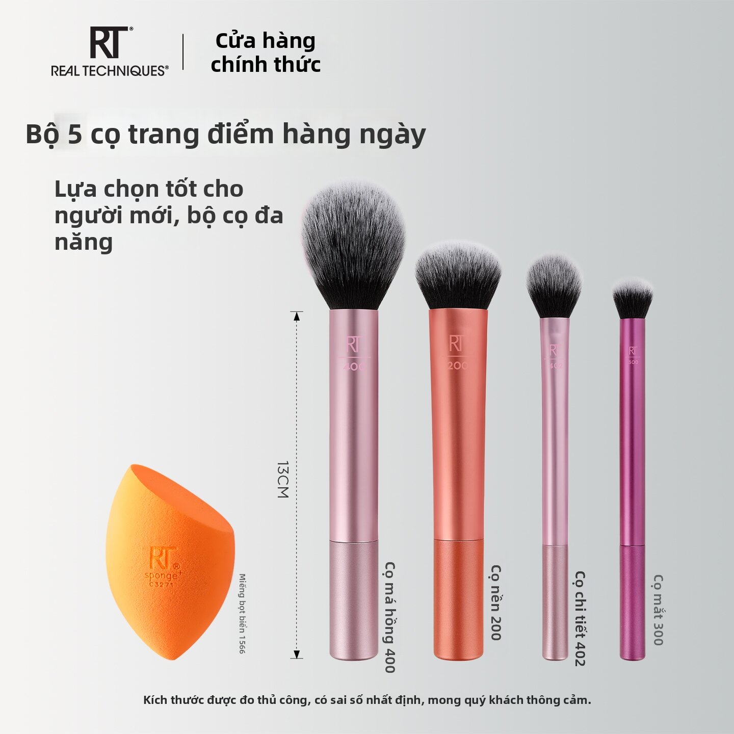 Real Techniques | Facial and Eye Makeup Brushes Set - 2