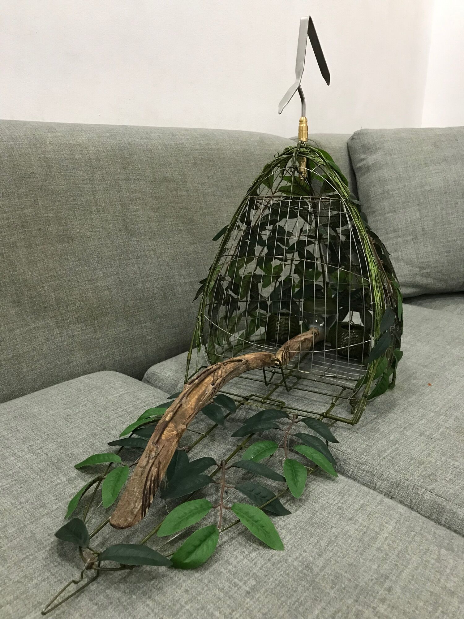 Lồng bẫy chim cu gáy, trụ móc ti đồng nan thép điện lực
