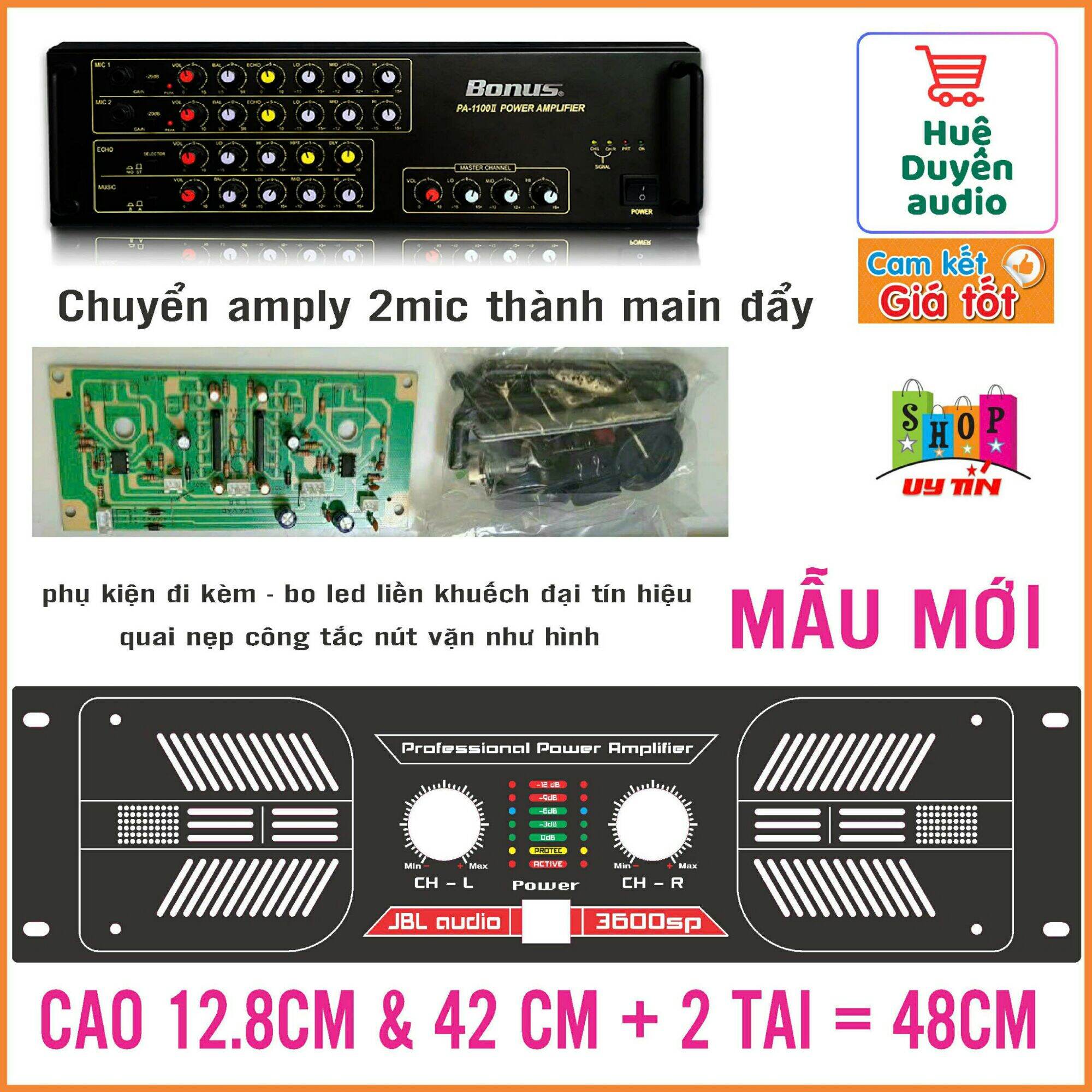 Mặt main âm ly apex 3600, kích thước 42cm * 13 cm
