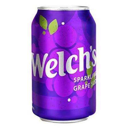 Nước ngọt soda Welch's Sparkling Grape Soda vị nho của Mỹ lon 355ml lốc 12 lon