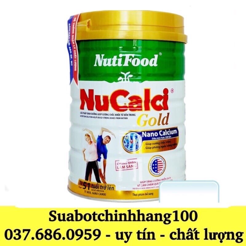 Sữa bột Nucalci gold lon 900g chính hãng