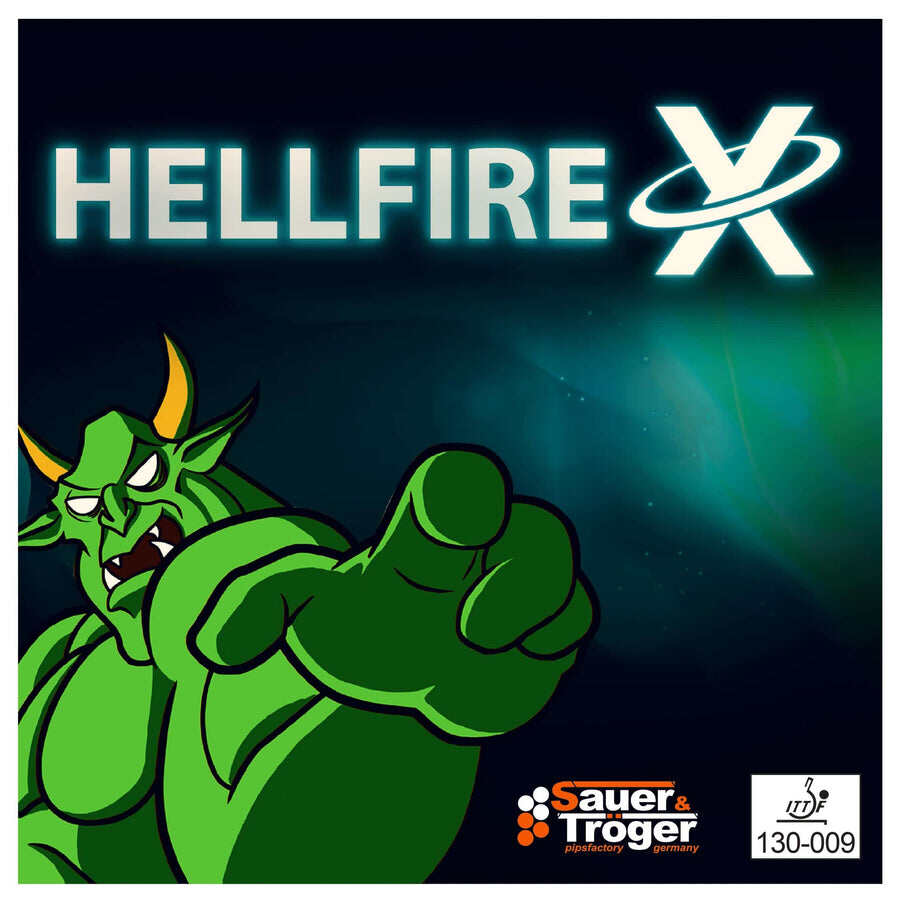 Mặt vợt gai Đức "lửa địa ngục" Hellfire X (Sauer & Tröger)
