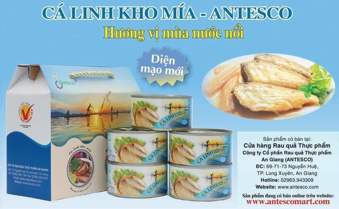 Cá Linh Kho Mía lon 210 gram (Đặc sản An Giang) - Date 04.2025
