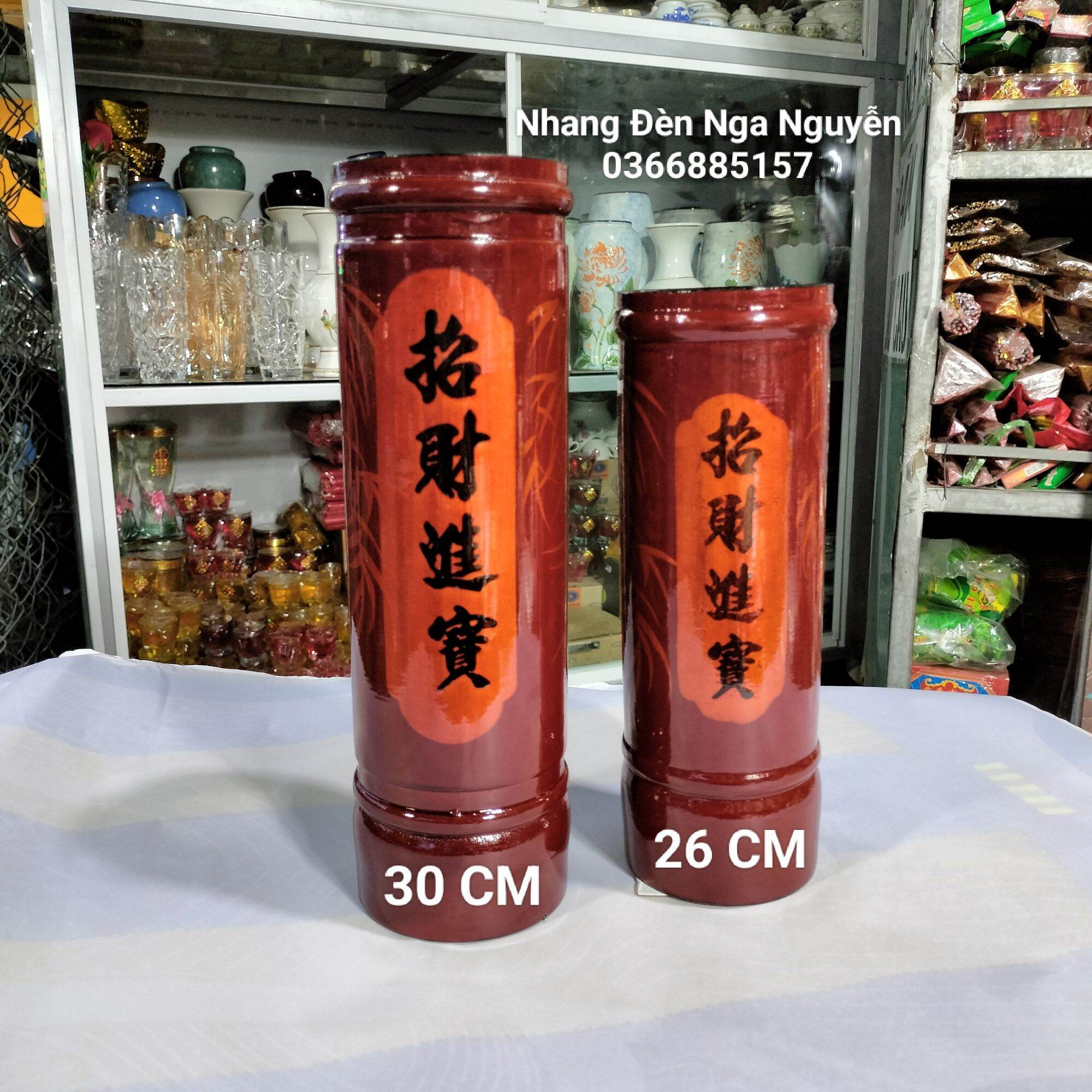 Ống đựng nhang bằng gỗ sơn mài
