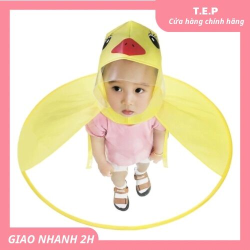 Áo mưa dễ thương cho bé hình vịt con, heo pepa