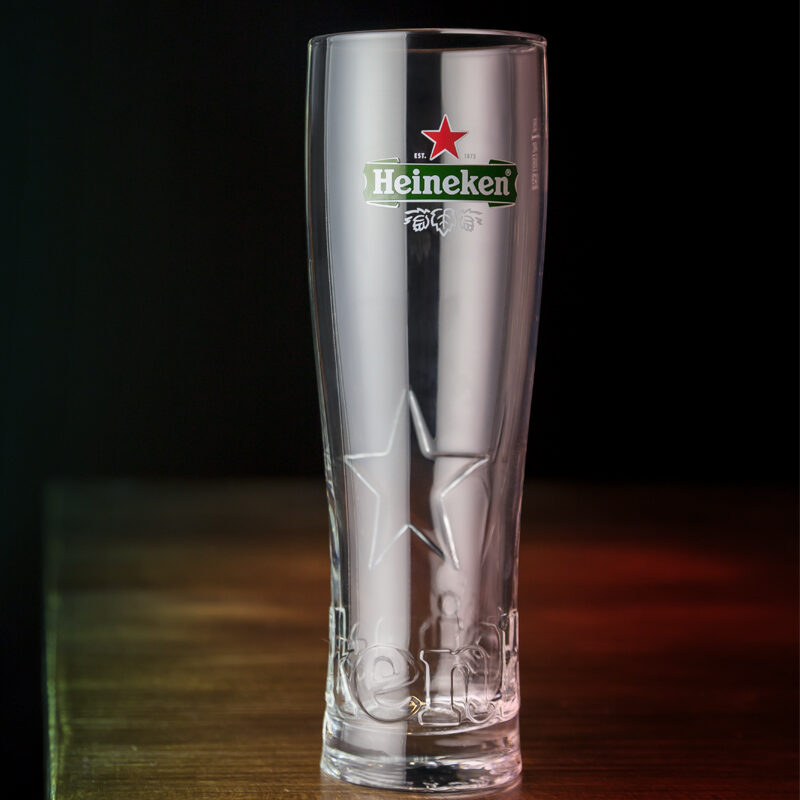 Cốc Bia Thủy Tinh Trong Suốt Heineken Nhập Khẩu Nguyên Hộp Heineken Mẫu Chạm Khắc Ngôi Sao 250Ml Và Ml