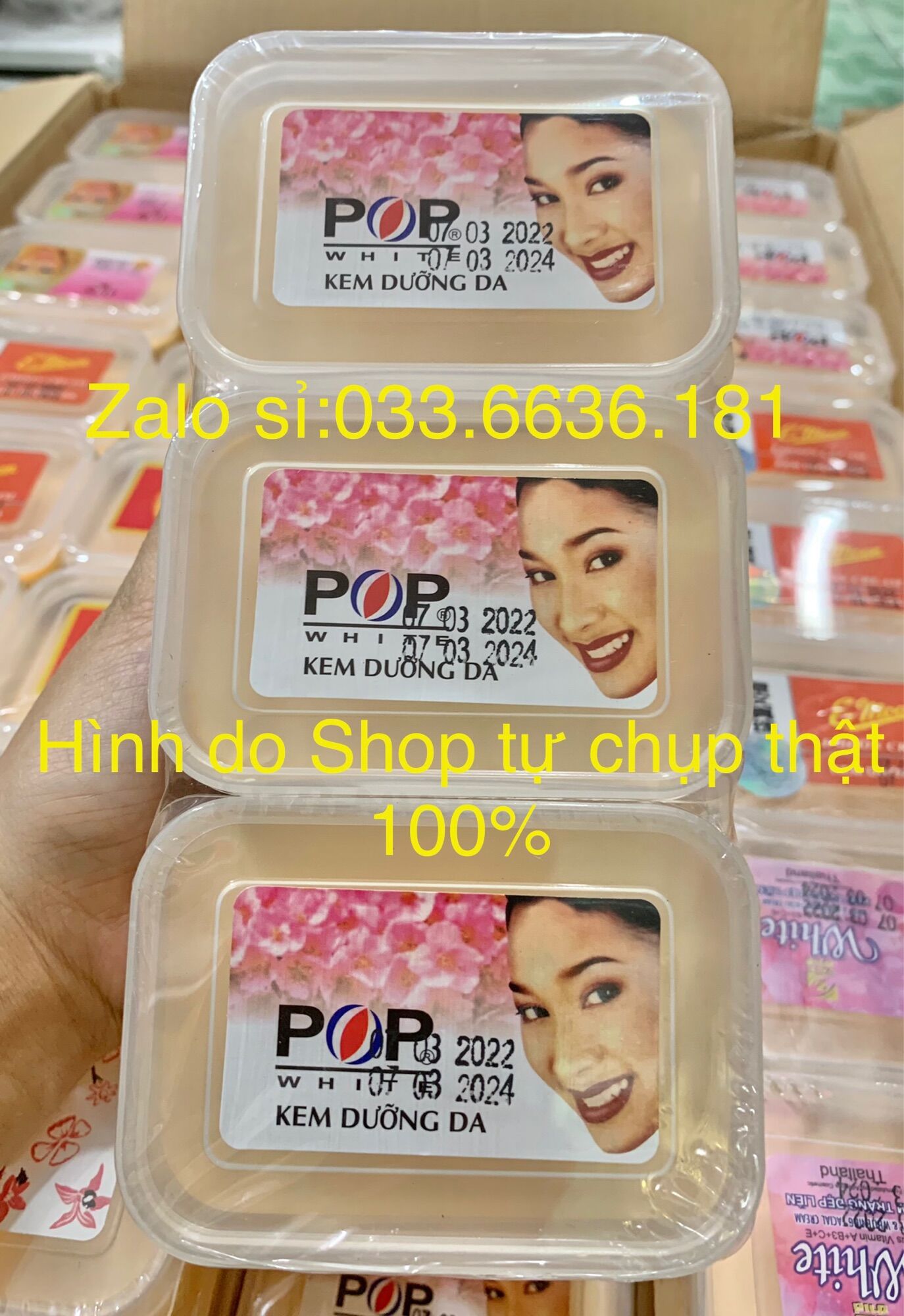 Lẻ kem pop trắng da hủ lớn 100g
