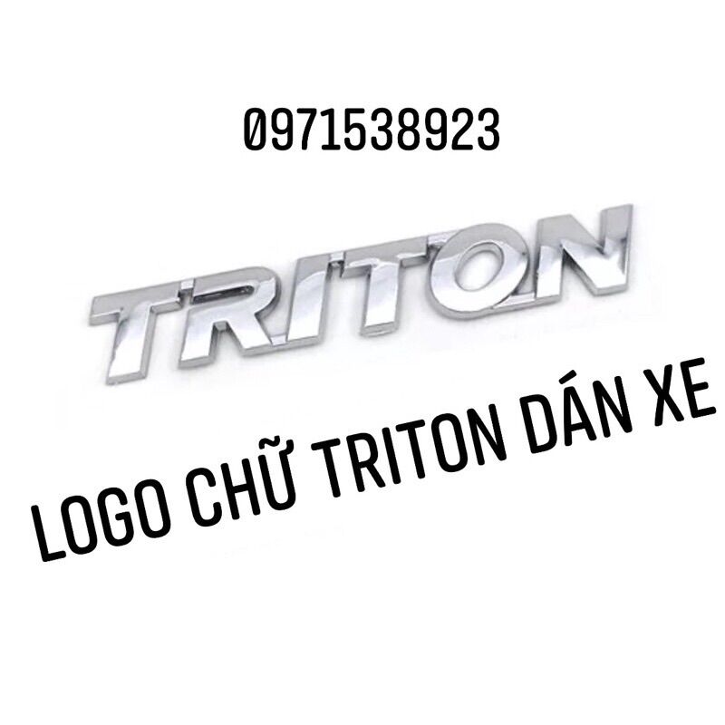 logo chữ TRITON dán thân xe MITSUBISHI