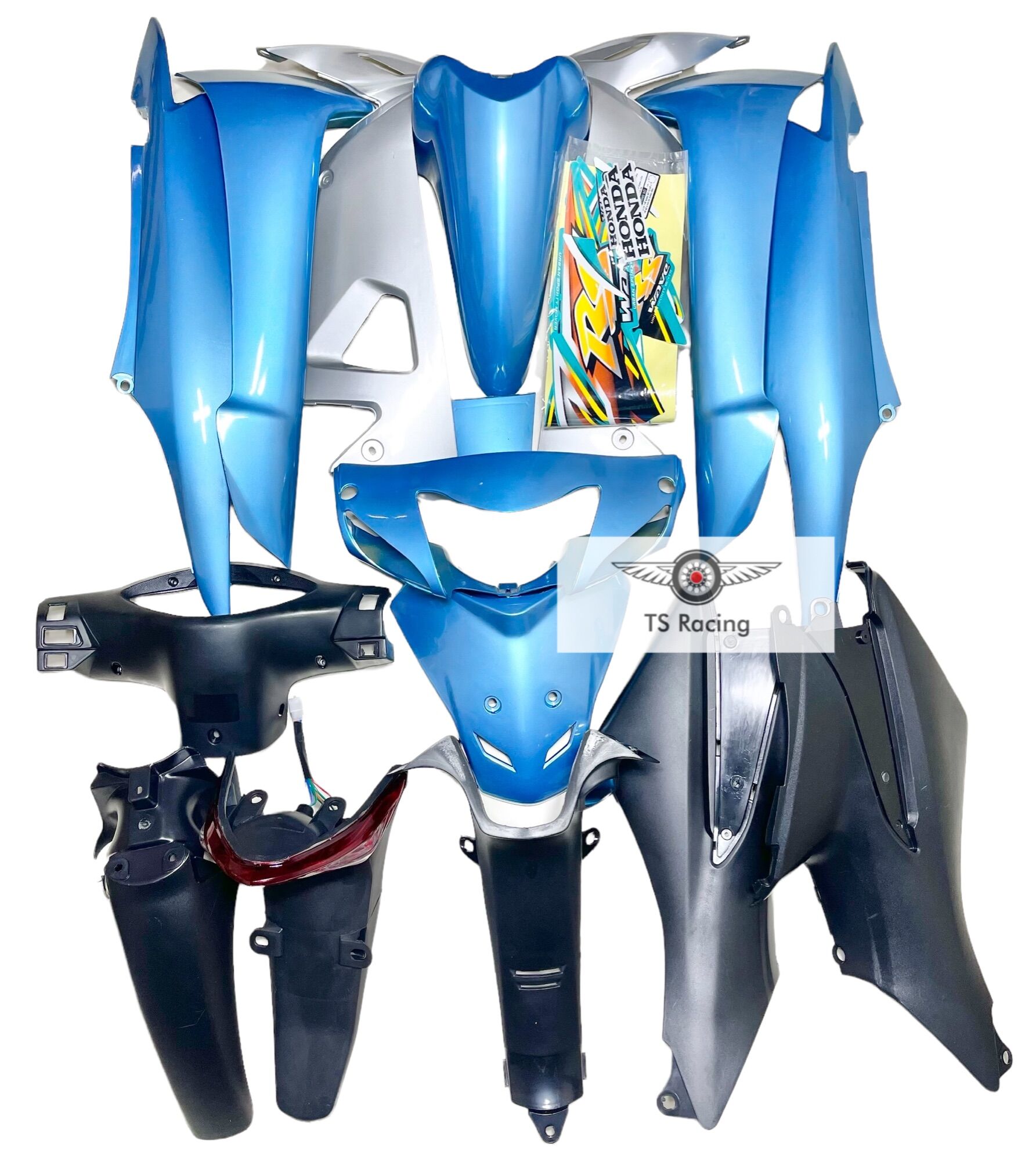Dàn áo wave rs xanh dương - tặng team 3 lớp