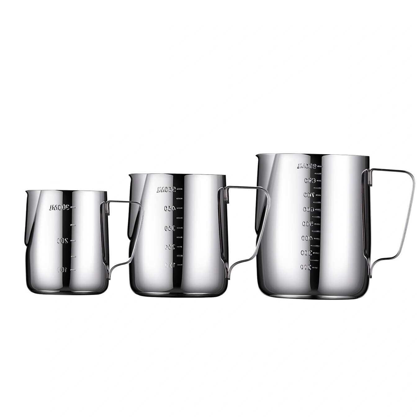 Ca đánh sữa inox có vạch chia 350ml-600ml-900ml