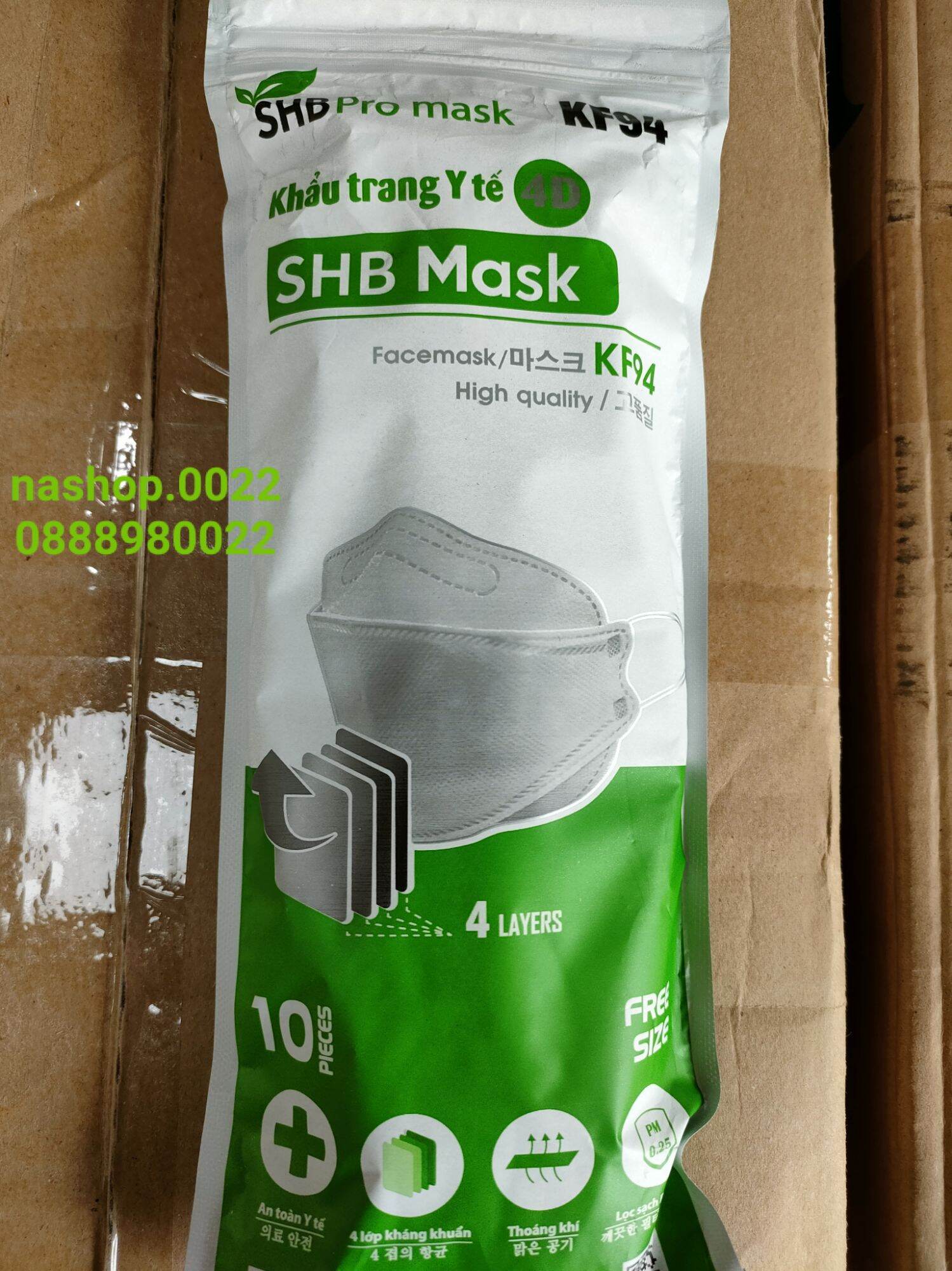 khẩu trang KF94 SHB - túi 10 chiếc
