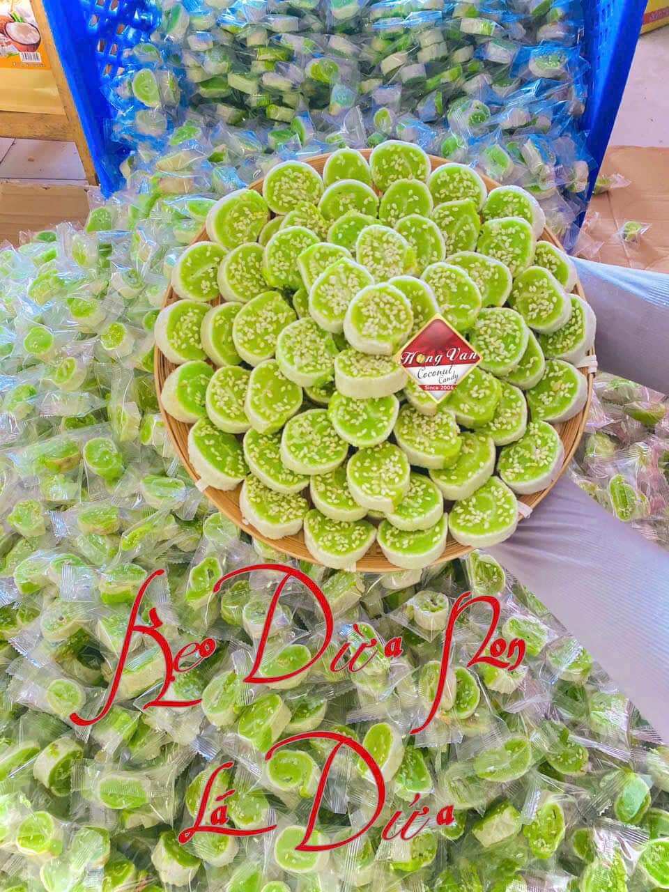 Kẹo dừa non lá dứa bao ngon 500g