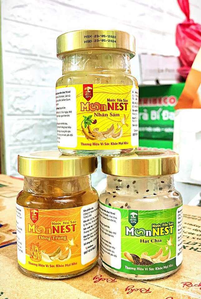 Nước yến sào Monnest nhân sâm 22% yến