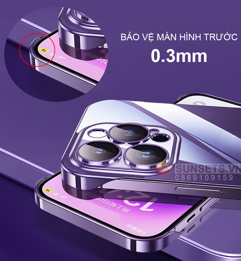 Ốp lưng iPhone 12/ 13/ 14 Plus/ 14 Pro Max Cứng PC Chống Ố