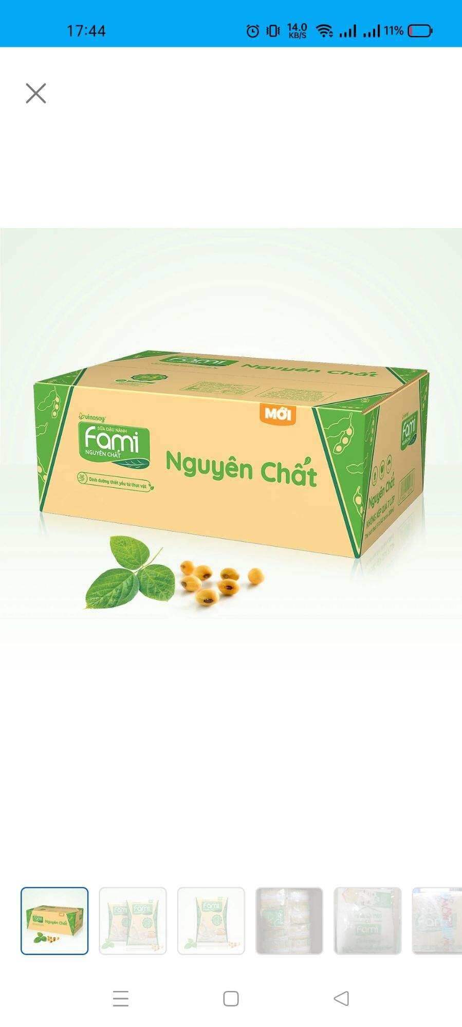 sữa đậu nành nguyên chất bịch 200 ml