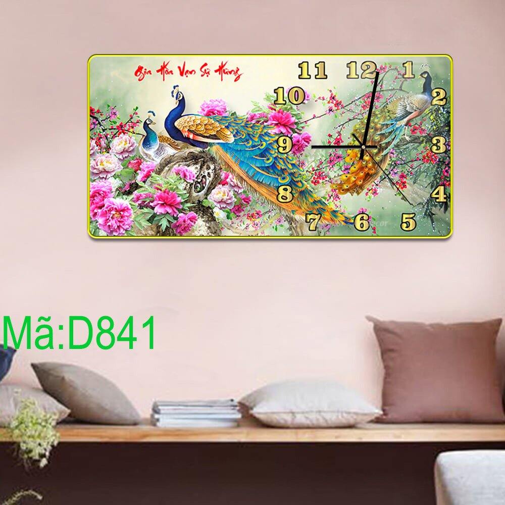 Tranh Đồng Hồ Tráng Gương 5D