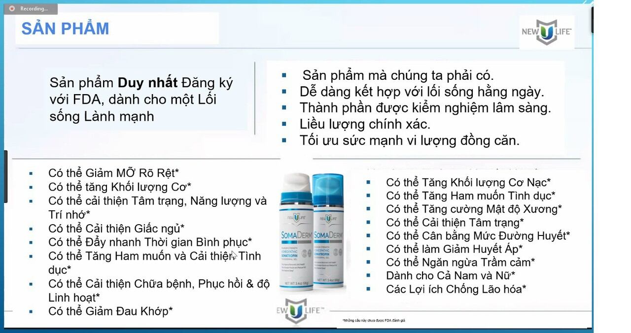 SOMADERM gel Mỹ