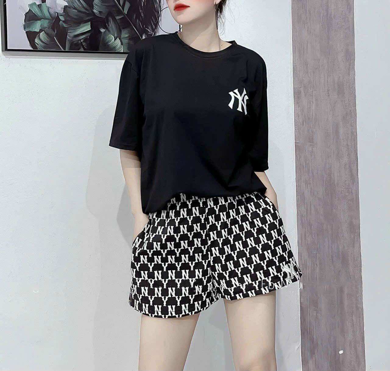 SÉT BỘ SHORT COTTON THÊU PHỐI 3D CAO CẤP