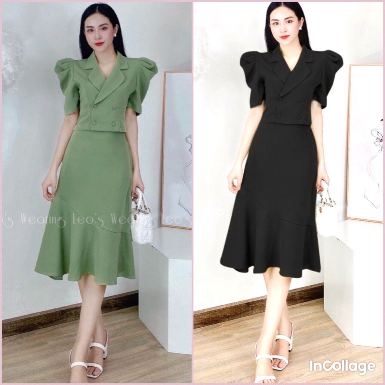 Sét chân váy vest công sở Bigsize Nữ 60kg đến-95kg