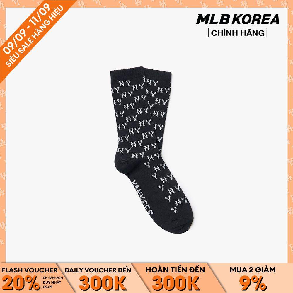 MLB - Vớ cổ cao unisex Dia Monogram 3ASOMM13N-50BKS