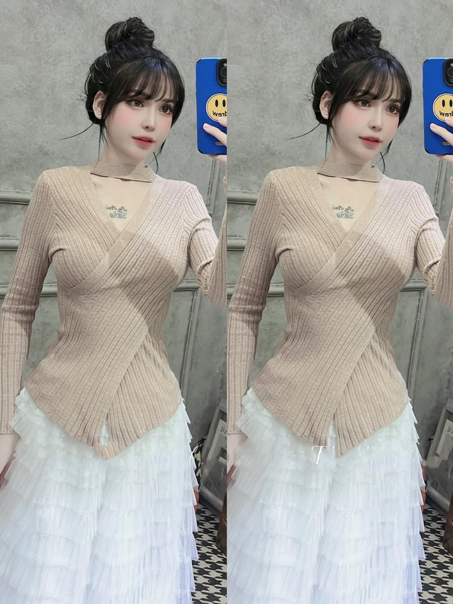 🎀 ÁO LEN CHÉO CỔ FULL MÀU - HÀNG QC