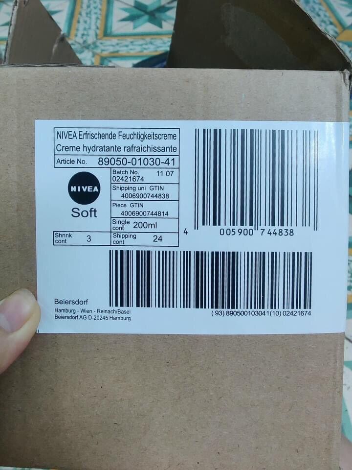 (MẪU MỚI NHẤT)Kem nẻ Nivea Soft nội địa Đức 200ml