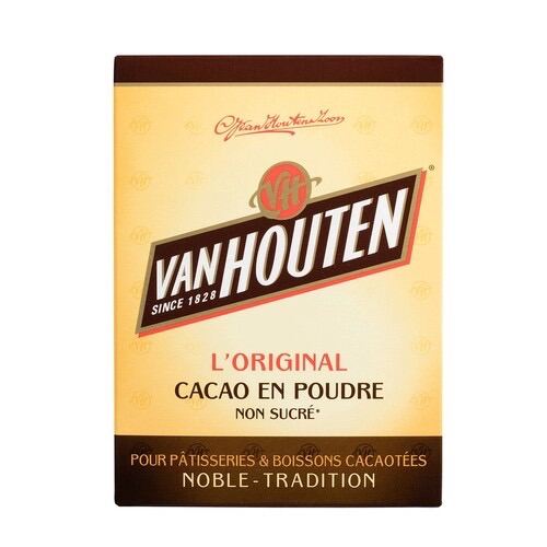 Bột cacao Van Houten 100% Ca cao nguyên chất không đường 255g