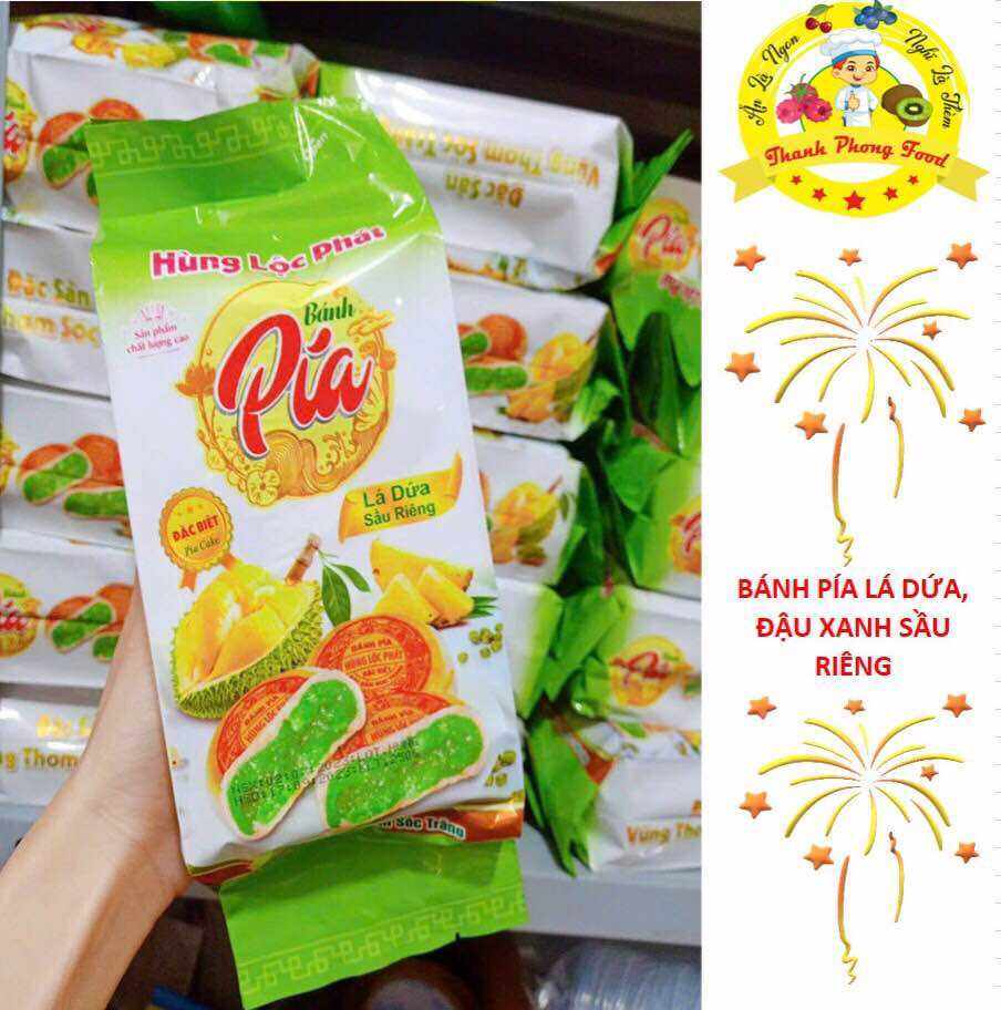 Bánh Pía Vũng Thơm Thượng Hạng Nhân Đậu Xanh Sầu Riêng, Lá Dứa Sầu Riêng 250gr .
