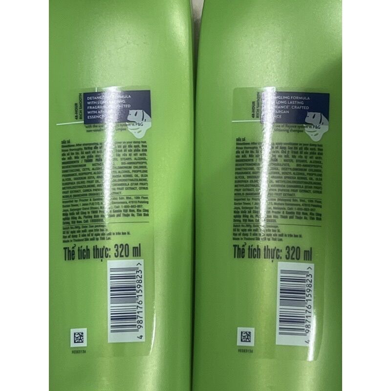 dầu xả siêu mượt tóc rejoice 320ml giúp tóc mượt dài lâu
